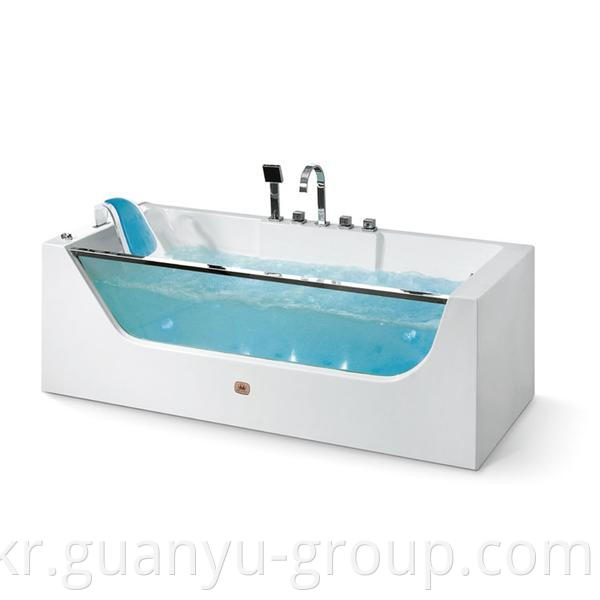 Acrylic & Glass Indoor Single Bathtub 